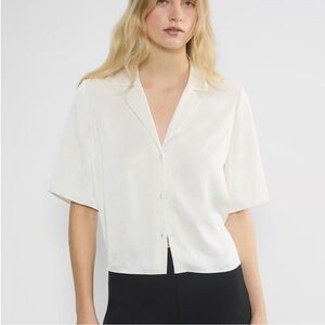 Aritzia Wilfred Beso short sleeve white top Small